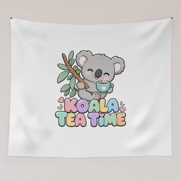 Item preview, Koala Tea Time Sweet Kawaii Koala with tea designed and sold by BoosterShop.