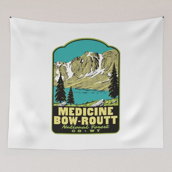 Item preview, Medicine Bow Routt National Forests Wyoming Retro designed and sold by HalpinDesign.