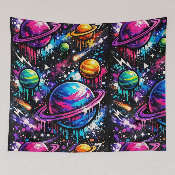 Item preview, Colorful Space Street Art Illustration designed and sold by Black Signal.