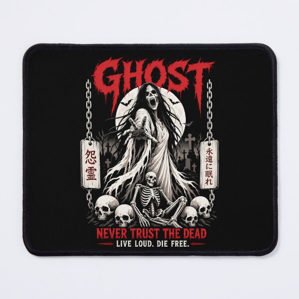 Item preview, Ghost Horror Metal Cemetery Skeleton Graphic T-Shirt Design designed and sold by Tong4130.