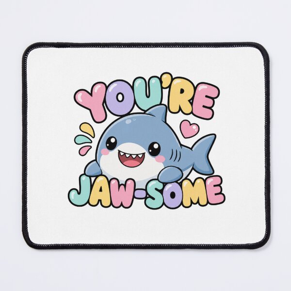 Item preview, You're jaw-some! Cute Kawaii Shark designed and sold by BoosterShop.