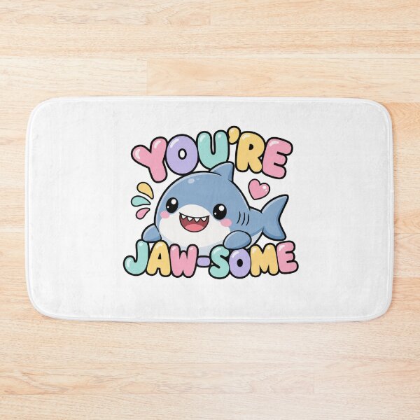 Item preview, You're jaw-some! Cute Kawaii Shark designed and sold by BoosterShop.