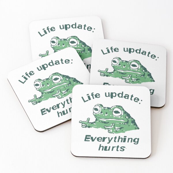 Item preview, Life Update: Everything Hurts – Frog Humor Illustration ?? designed and sold by WATEKE.