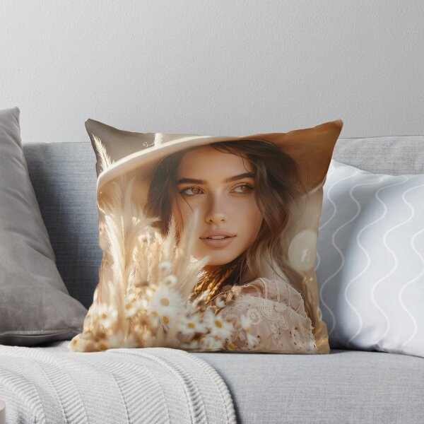 Item preview, Boho Woman in Felt Hat with Pampas designed and sold by Emberearth.
