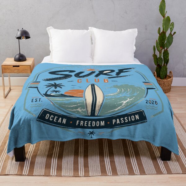 Item preview, Vintage Surf Club Badge Retro Beach and Ocean Lifestyle Design designed and sold by WORN.THOUGHTS.