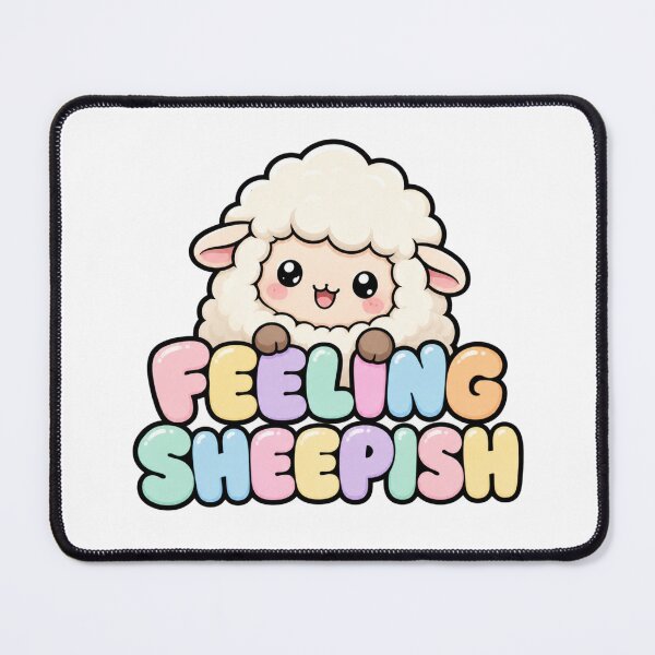 Item preview, Feeling Sheepish Cute Kawaii Sheep designed and sold by BoosterShop.