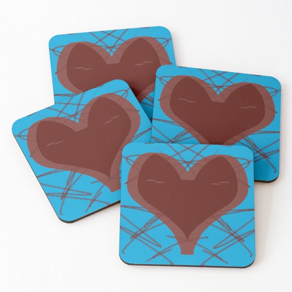 Item preview, Abstract Geometric Heart Art - Burgundy & Turquoise Line Art designed and sold by CaramelCo.