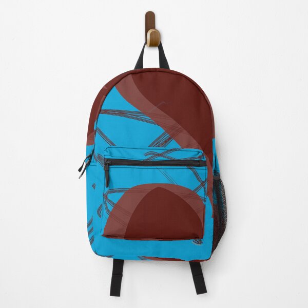 Item preview, Abstract Geometric Heart Art - Burgundy & Turquoise Line Art designed and sold by CaramelCo.