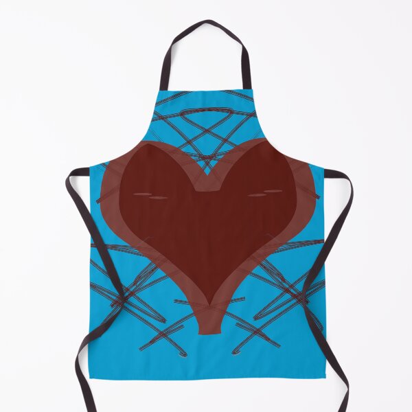 Item preview, Abstract Geometric Heart Art - Burgundy & Turquoise Line Art designed and sold by CaramelCo.