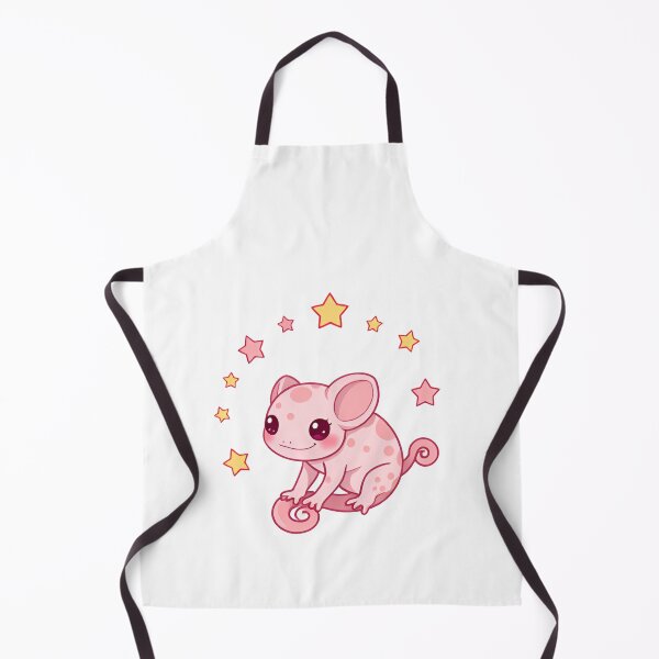 Item preview, Cute kawaii pink chameleon surrounded by stars 02 designed and sold by ChameleonStars.