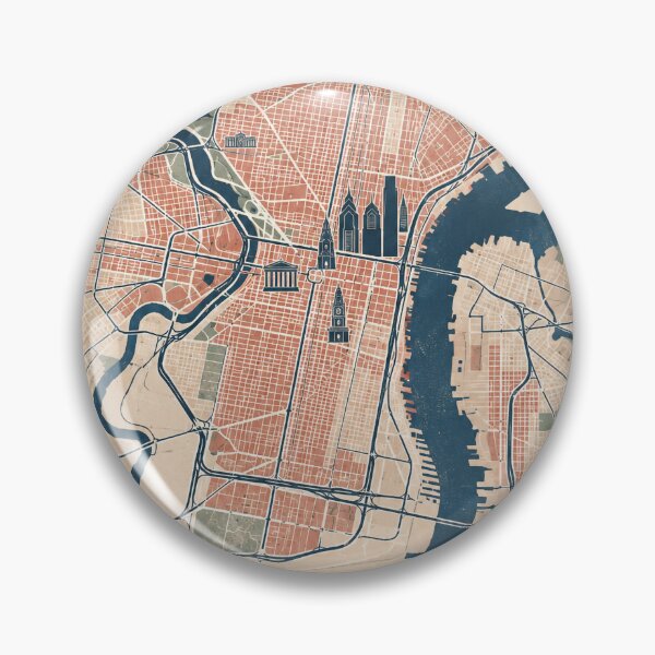 Item preview, Philadelphia Minimalist City Map designed and sold by Furflix.