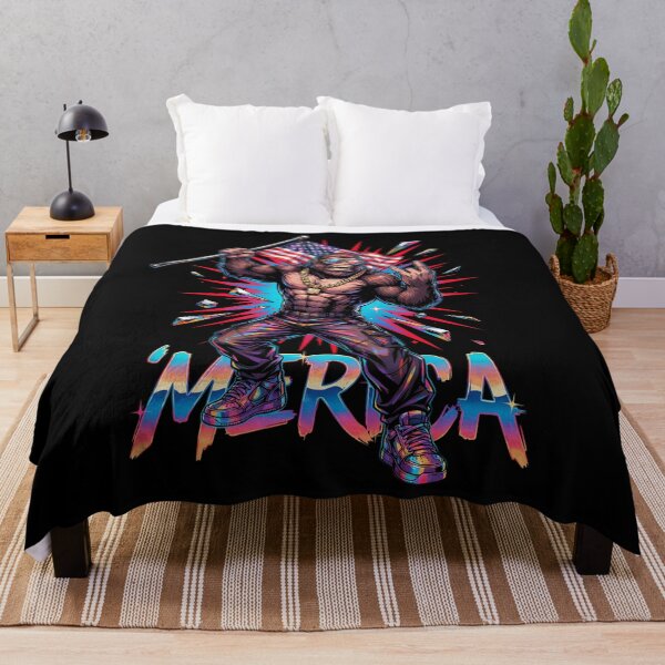 Item preview, 'Merica Bigfoot Muscular Rock On Design v8 designed and sold by DarylWelsh2024.