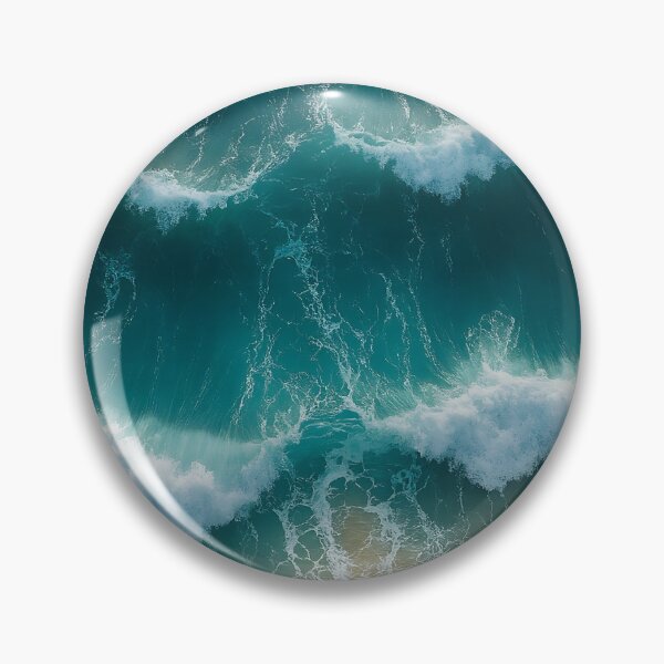 Item preview, Turquoise sea waves from above at the beach designed and sold by Fotografin1981.