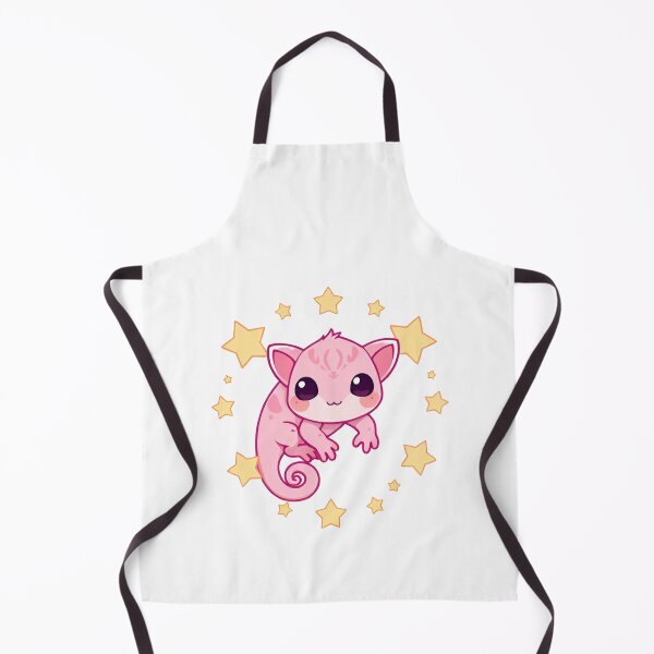 Item preview, Cute kawaii pink chameleon surrounded by stars 03 designed and sold by ChameleonStars.