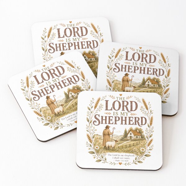 Item preview, The Lord Is My Shepherd Psalm 23:1 KJV Christian Farmhouse Design designed and sold by FaithThroughEverySeason.