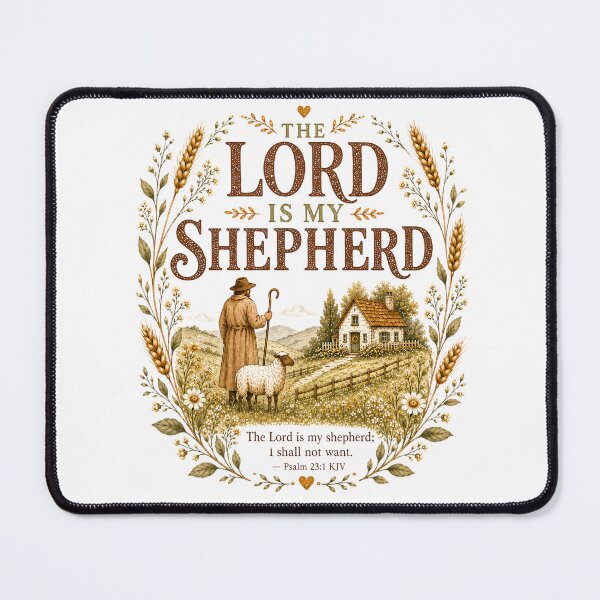 Item preview, The Lord Is My Shepherd Psalm 23:1 KJV Christian Farmhouse Design designed and sold by FaithThroughEverySeason.
