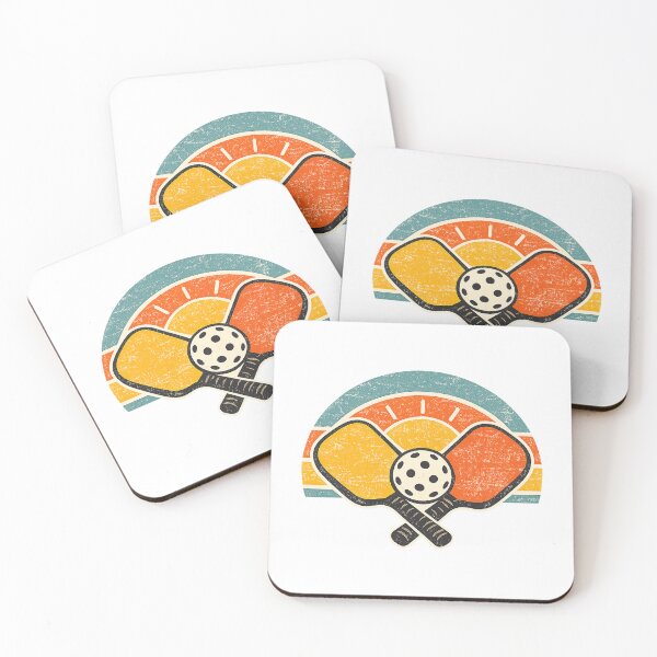 Item preview, Pickleball Paddles Retro Sunset Vintage Badge designed and sold by eignvalue.