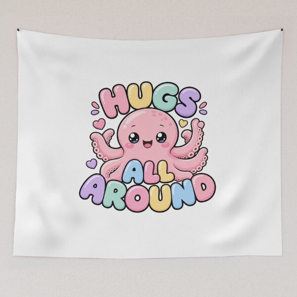 Item preview, Hugs All Around Cute Kawaii Octopus designed and sold by BoosterShop.
