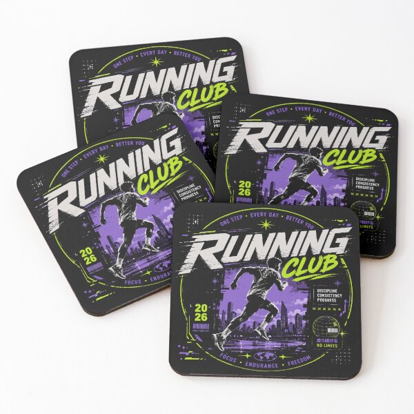 Item preview, Vintage Running Club Badge Retro Runner and Marathon Fitness Design designed and sold by WORN.THOUGHTS.