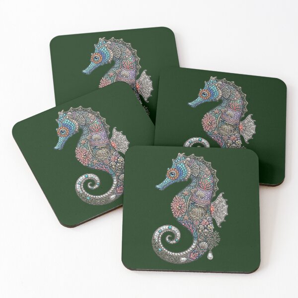 Item preview, Ornamental Seahorse – Whimsical Ocean Art designed and sold by Dogandesighn.