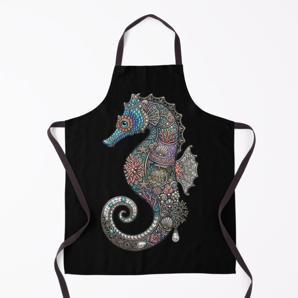 Item preview, Ornamental Seahorse – Whimsical Ocean Art designed and sold by Dogandesighn.