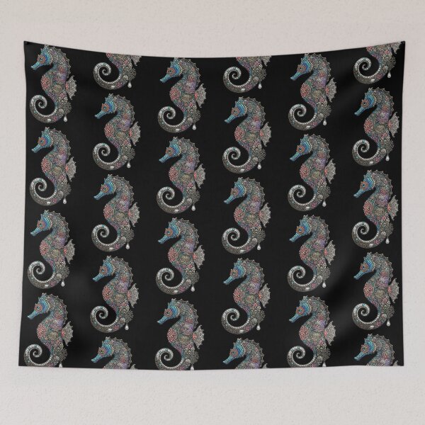 Item preview, Ornamental Seahorse – Whimsical Ocean Art designed and sold by Dogandesighn.