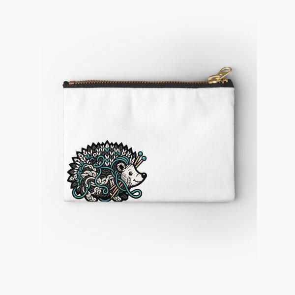 Item preview, Cute Knitting Hedgehog Tangled In Teal Yarn Gift designed and sold by jcm320.