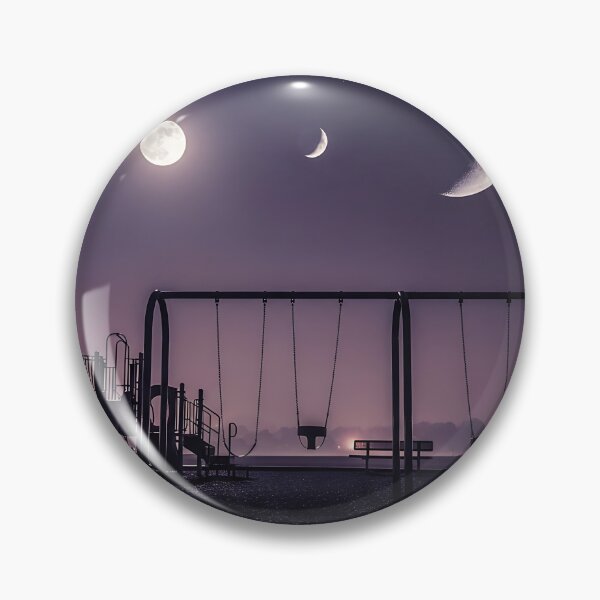 Item preview, Three Moons Playground Night Sky Liminal Space Art designed and sold by Michaelragheb.