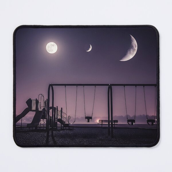 Item preview, Three Moons Playground Night Sky Liminal Space Art designed and sold by Michaelragheb.