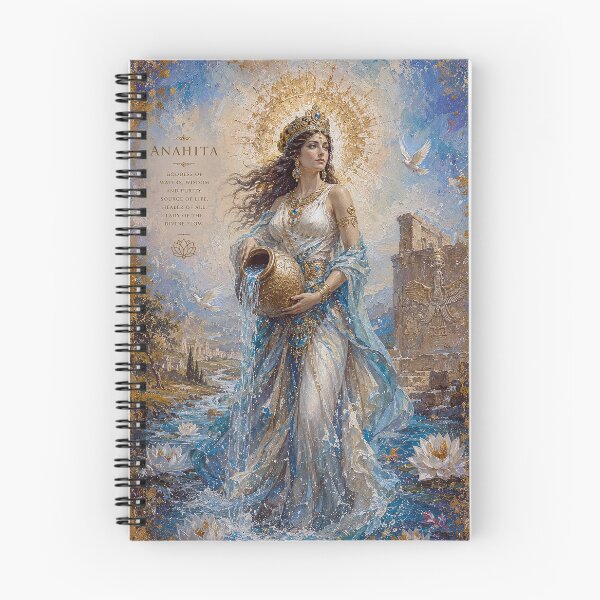 Item preview, Persian Goddess Anahita painting. designed and sold by GalleryKauffeld.
