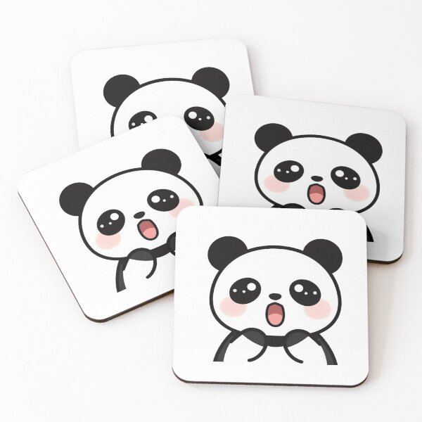 Aperçu de l'œuvre Adorable dessin animé de panda kawaii surpris | Autocollant et cadeau ours surpris créée et vendue par Rood Art Studio.