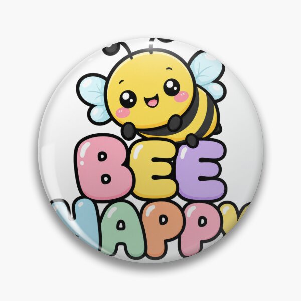 Item preview, Bee Happy Cute Kawaii Bee with Saying designed and sold by BoosterShop.