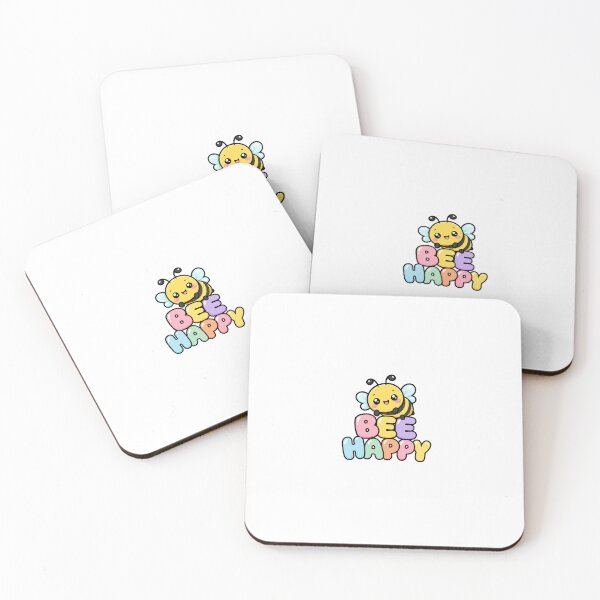 Item preview, Bee Happy Cute Kawaii Bee with Saying designed and sold by BoosterShop.