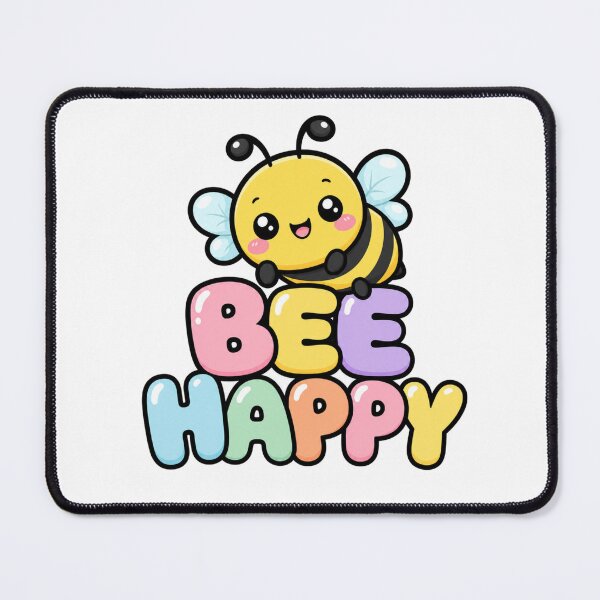 Item preview, Bee Happy Cute Kawaii Bee with Saying designed and sold by BoosterShop.