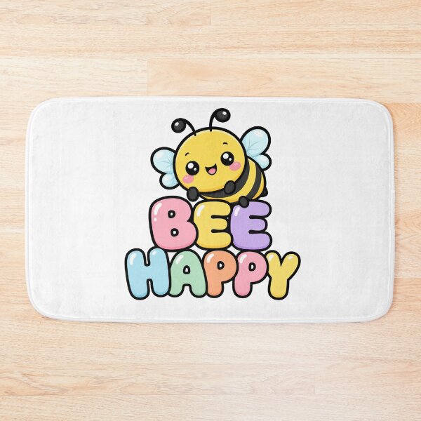 Item preview, Bee Happy Cute Kawaii Bee with Saying designed and sold by BoosterShop.