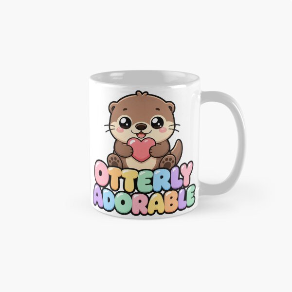 Artikelvorschau, Otterly Adorable Süßer Kawaii Otter mit Herz entworfen und verkauft von BoosterShop.