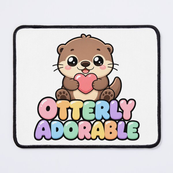 Item preview, Otterly Adorable Cute Kawaii Otter with Heart designed and sold by BoosterShop.