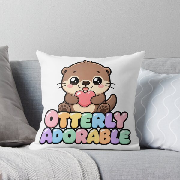 Item preview, Otterly Adorable Cute Kawaii Otter with Heart designed and sold by BoosterShop.