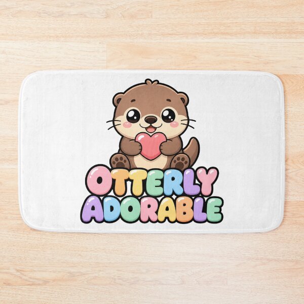Item preview, Otterly Adorable Cute Kawaii Otter with Heart designed and sold by BoosterShop.