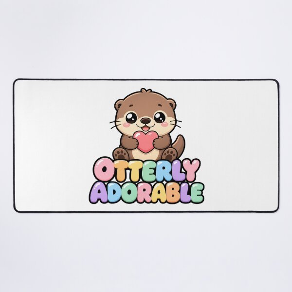 Item preview, Otterly Adorable Cute Kawaii Otter with Heart designed and sold by BoosterShop.