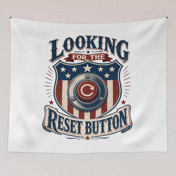 Item preview, Looking for the Reset Button Retro American designed and sold by AntiqueImages.