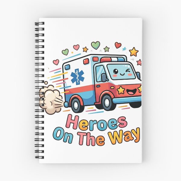 Item preview, Heroes On The Way Cute Ambulance Pediatric Transport Nurse Sticker designed and sold by Nurse Craft Studio.
