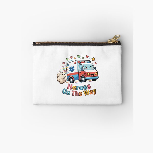 Item preview, Heroes On The Way Cute Ambulance Pediatric Transport Nurse Sticker designed and sold by Nurse Craft Studio.