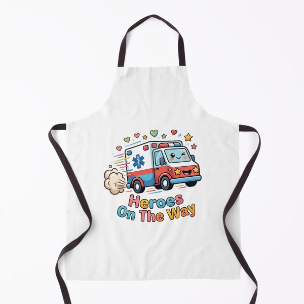 Item preview, Heroes On The Way Cute Ambulance Pediatric Transport Nurse Sticker designed and sold by Nurse Craft Studio.