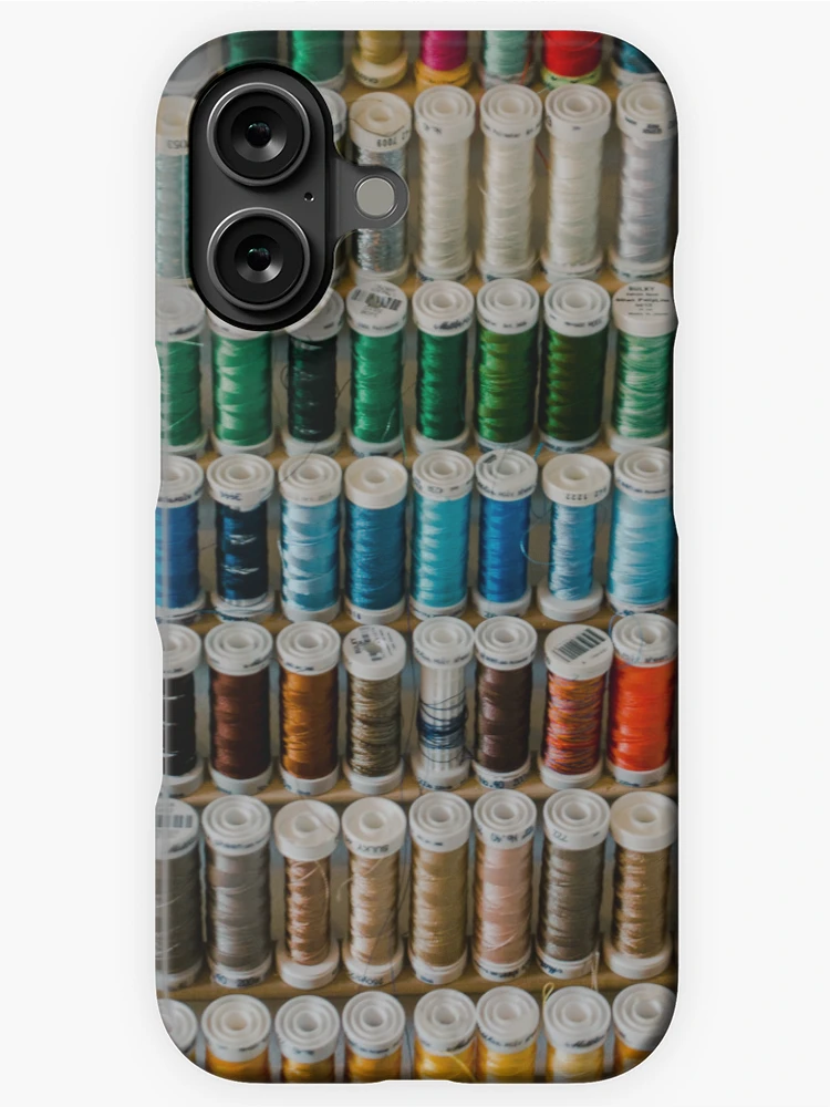 Thumbnail 1 of 4, iPhone Case, Colorful Sewing Thread Pattern designed and sold by VolcanoMist.