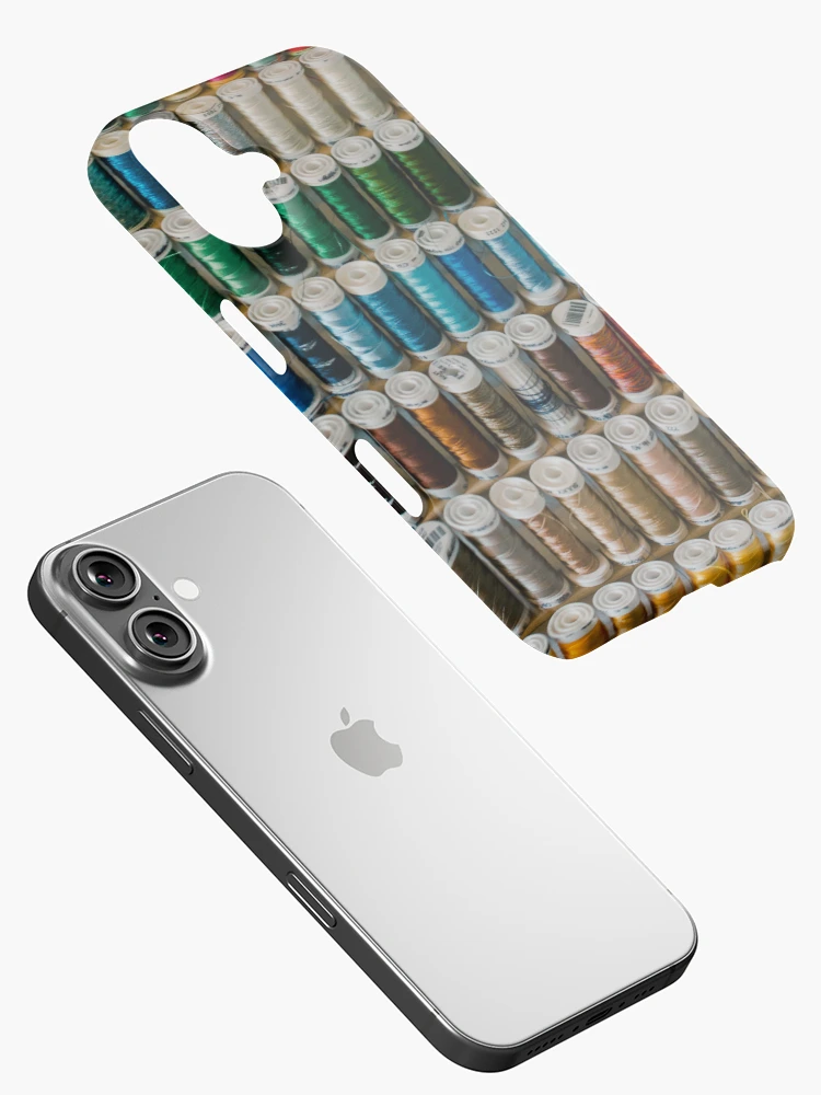 Thumbnail 2 of 4, iPhone Case, Colorful Sewing Thread Pattern designed and sold by VolcanoMist.