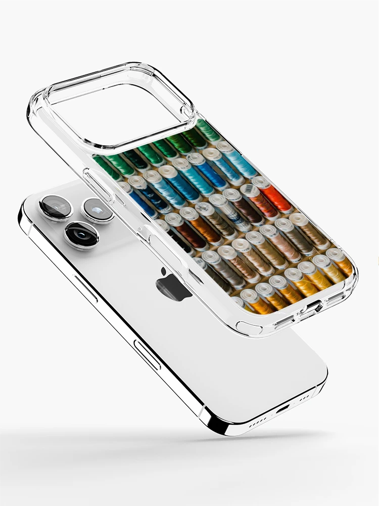 Thumbnail 2 of 5, iPhone Case, Colorful Sewing Thread Pattern designed and sold by VolcanoMist.