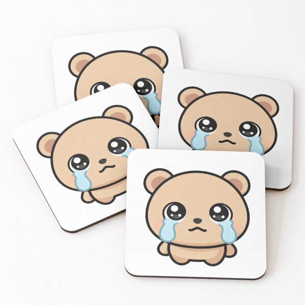Item preview, Cute Crying Kawaii Bear Cartoon | Adorable Sad Bear Sticker & Gift Design designed and sold by Rood Art Studio.