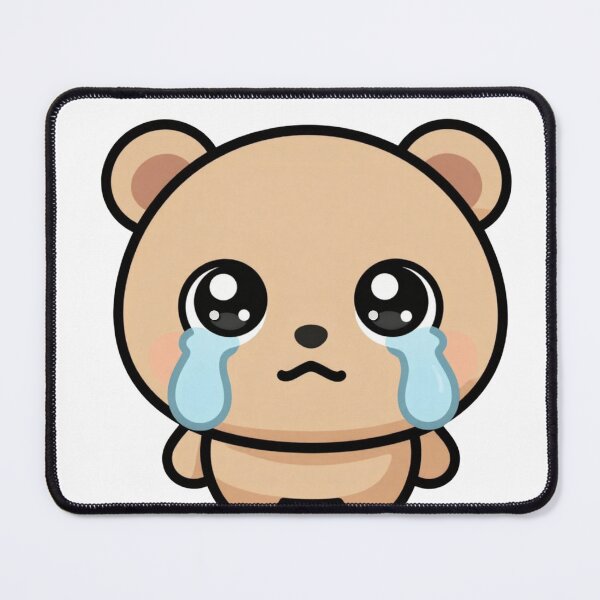 Item preview, Cute Crying Kawaii Bear Cartoon | Adorable Sad Bear Sticker & Gift Design designed and sold by Rood Art Studio.