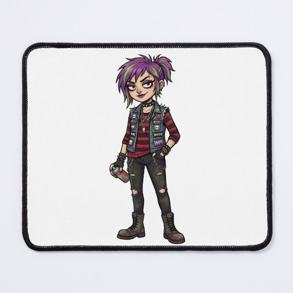 Item preview, Punk Goth Girl Cartoon | Alternative Fashion Illustration | Emo Aesthetic Character | Graffiti Streetwear Art | Gothic Sticker Design designed and sold by Bhaskar Digital Art.